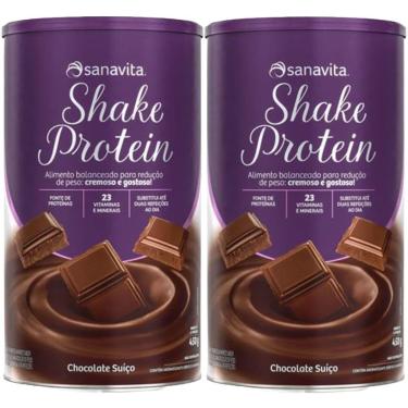 Imagem de Kit 2X Shake Protein - 450g Chocolate Suíço - Sanavita-Masculino