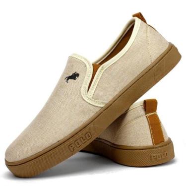 Imagem de Sapatenis Sapatilha Calce facil Tenis Polo White Masculina Lançamento 