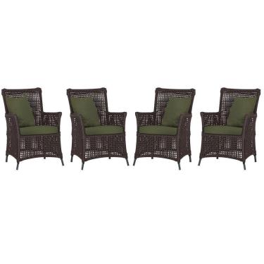 Imagem de 4 Poltronas Igapó Alumínio Pintura Preta Corda Náutica E13 Marrom