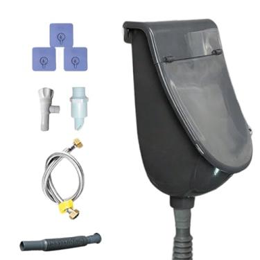 Imagem de Urinol de garagem, vaso sanitário separador de urina, mictório de parede inodoro com tampa para garagem, motorhome, trailer, dormitório, quarto masculino