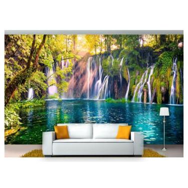 Imagem de Papel De Parede Cachoeira Natureza Mata 3D Nch189 - Você Decora