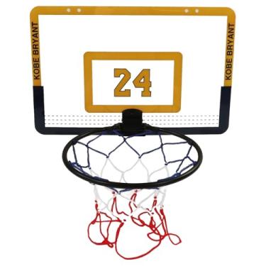 Imagem de Generic Conjunto de Brinquedos de Gol de Basquete, Gancho de Brinquedo de Cesta de Basquete de Aperto Simples para PC, Menino Dobrável para Academia (Amarelo)