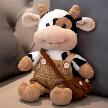 Imagem de Brinquedo Almofada Vaca Fofa de Pelúcia – Macia e Divertida para Crianças de Todas as Idades (Opção 1-29cm)