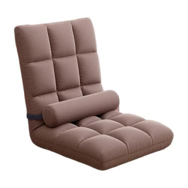 Imagem de IEUDNS Cadeira de chão com apoio para as costas, sofá reclinável, dobrável em 5 posições, para assistir TV, jogos, cama macia, apartamento, sofá infantil, CafÉ