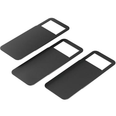 Imagem de Capa deslizante para câmera de laptop [pacote com 3] Capa ultrafina para webcam com capa/pano de limpeza, compatível com MacBook, laptop, PC, iMac, iPad, iPhone 6/7/8 Plus, protege a privacidade e a