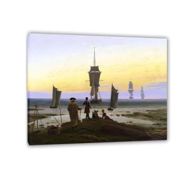 Imagem de The Life Stages por Caspar David Friedrich Impressões em tela Well Decor The World Classic Art Reproduções de arte grande giclée arte de parede para sala de estar decoração de casa 65 x 50 cm