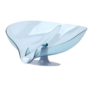 Imagem de aqxreight Suporte de Drenagem de Ventosa para Lavar Louça, Bandeja de Armazenamento de Bola de Esponja, Organizador de Drenagem de Plástico para Pia de Cozinha, Lavagem Rosa, Incluindo Bolas de (Azul)