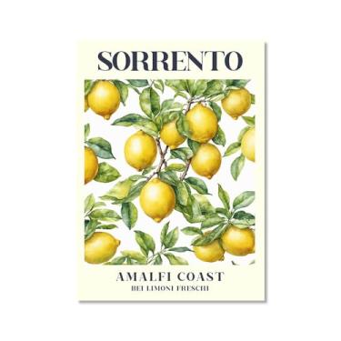 Imagem de Sorrento Lemon Amalfi Coastbei Limoni Freschi Pintura em tela arte de parede impressões de frutas cozinha moderna pôsteres fotos sala de jantar casa bar café decoração (SKU2,50.8x76.2 cm =(50x75cm