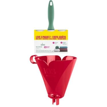 Imagem de Conjunto de 1 Suporte para Filtro de Café 103 Vermelho + 1 Kit Rolo Adesivo 50 Folhas com 2 Refis