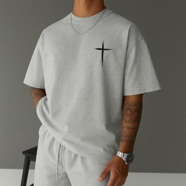 Imagem de Camiseta Masculina Streetwear Cruz Evangélica Gospel Camisa Unissex Te