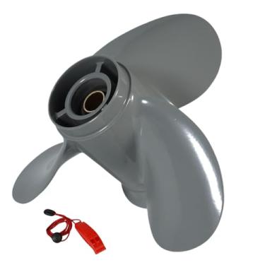 Imagem de QIKIRUO Hélice de barco 9 1/4x11,9 1/4x12,9 1/4x13 para motor de popa Honda 9,9/15/20HP Hélice de alumínio 8 dentes, OEM (9 1/4x13)