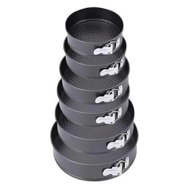 Imagem de Jogo 6 Forma Fundo Removivel Antiaderente Aro18 Ao 28 Teflon - DS