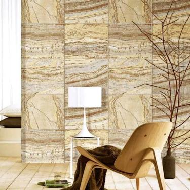 Imagem de Papel Parede Pedra Bege e Creme 10m²