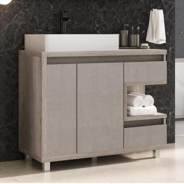 Imagem de Armário de Banheiro 100cm Malba sem Cuba - Móveis Bosi