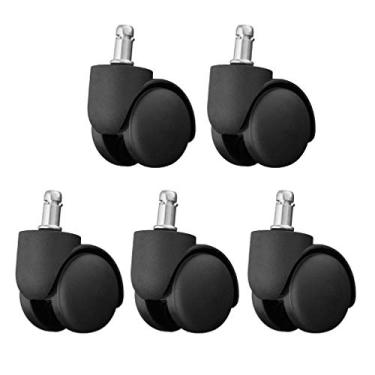 Imagem de Rodas de substituição M11 Push Fit - Rodízios giratórios de 50 mm para cadeiras e móveis de escritório, ideais para pisos de madeira, rodas giratórias duráveis e fáceis de deslizar