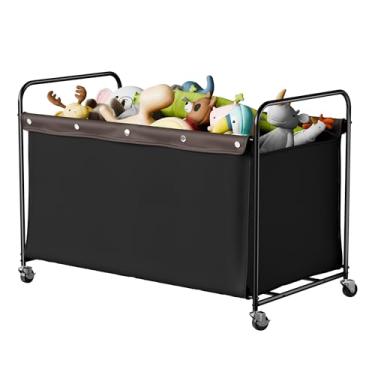 Imagem de StorageWorks Caixa de armazenamento de brinquedos com rodas, caixa de brinquedos extra grande para crianças, organizador de armazenamento de brinquedos, caixa de brinquedos de metal para quarto, sala