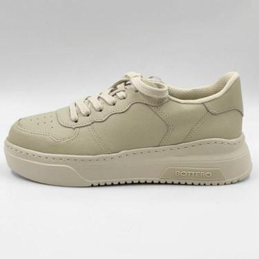 Imagem de Tênis Bottero Casual Flatform com Cadarço Feminino, 37, Marfim