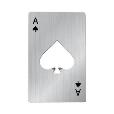 Imagem de Abridor De Garrafas De Poker Em Aço Inoxidável Preto Personalizado Est
