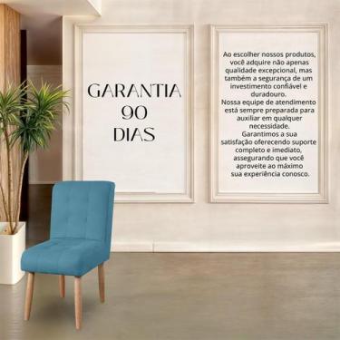 Imagem de Cadeira Decorativa Sala Jantar Luna Suede Tiffany para Quarto Sala sal