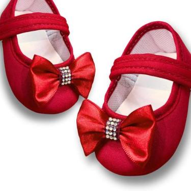 Imagem de Sapatinho Bebê Menina Confortável Recém Nascida 0 a 12 Meses Sapatilha