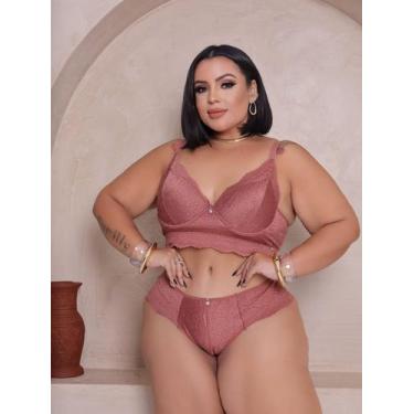 Imagem de Conjunto Lingerie -Lesiê- Plus Size- Feminino Luxo - Ousadia Lingerie 