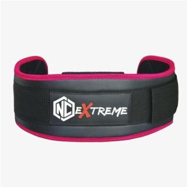 Imagem de Cinto Cinturão Nc Extreme Cross Training LPO Musculação - Preto/Rosa-Feminino