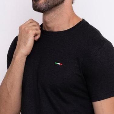 Imagem de Camiseta Masculina Básica FMF com Bordado Algodão Premium Itália-Masculino