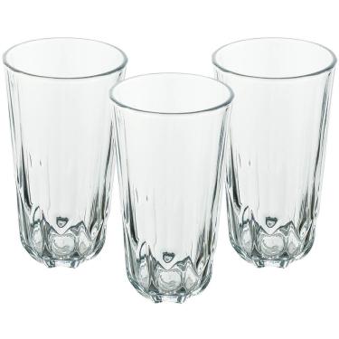 Imagem de Conjunto de Copos de Vidro Alto 280ml 3 Peças - Seu Lar