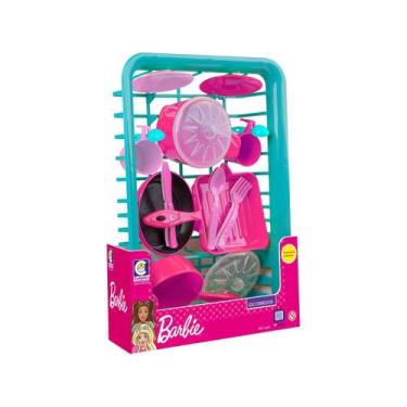 Imagem de Escorredor de Louça de Brinquedo Barbie Chef - Cotiplás 17 Peças