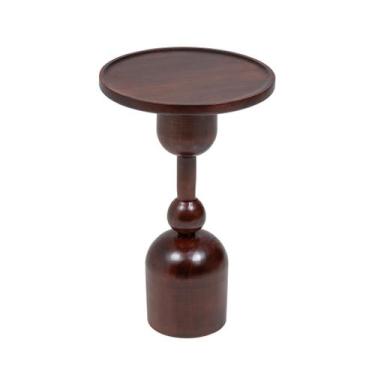 Imagem de Mesa Lateral baixa em Madeira Maciça Taça Artemobili, imbuia