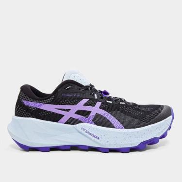 Imagem de Tênis Asics Trabuco 14 Feminino, Preto, Roxo, 39