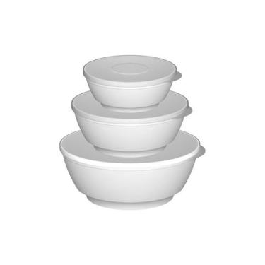 Imagem de Kit Saladeira Ou 3 Peças Linha Servir, Branco