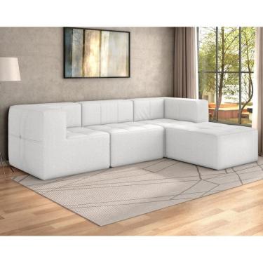 Imagem de Sofá Modulado na Caixa 4 Lugares 231cm Espuma D33 Multimóveis CR45360