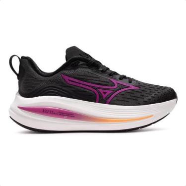 Imagem de Tênis Mizuno Neo Aura Feminino, Preto, Roxo, 37