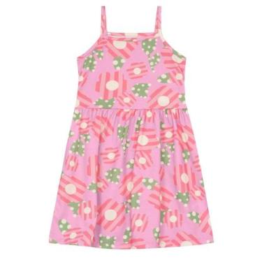 Imagem de Vestido infantil menina em malha Brandili, 6, Rosa médio
