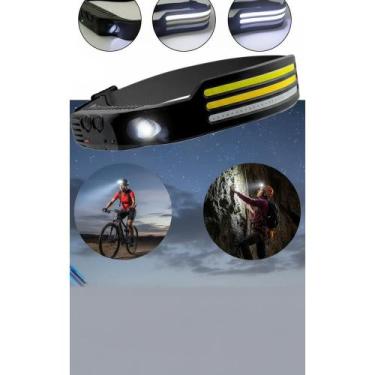 Imagem de Lanterna De Cabeça LED 3 Cores, Sensor, 8 Modos, Recarregáve - Congrat