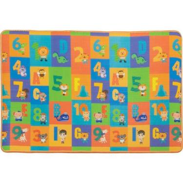 Imagem de Tapete Infantil Dupla Face Happy Friends 180x120cm - Babylip