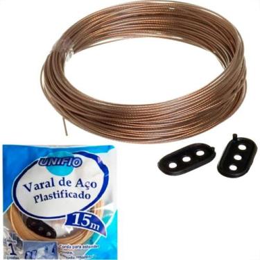 Imagem de Varal De Aco Revestido Pvc Unifio 1,65Mm Com 15M - Kit C/12 Pecas