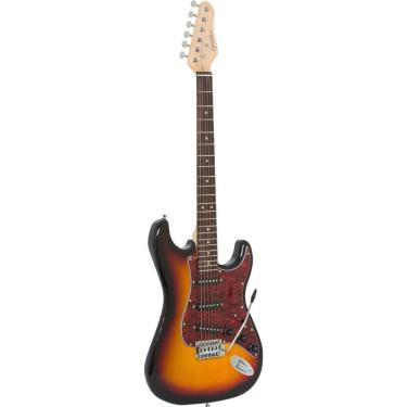 Imagem de Guitarra G100 Sunburst com Escudo Tortoise Qualidade e Desempenho Amarelo Giannini