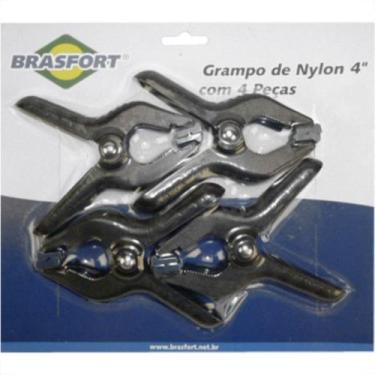 Imagem de Grampo Rapido Marceneiro Brasfort 4''Nylon 4 Pecas 7354