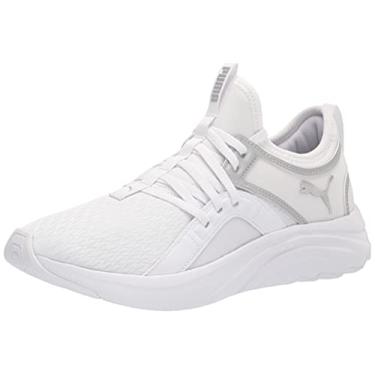 Imagem de PUMA Tênis de corrida feminino Softride Sophia, branco-metálico, prata, 34