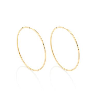 Imagem de Brinco Rommanel Argola Folheado a Ouro 6cm - 526764