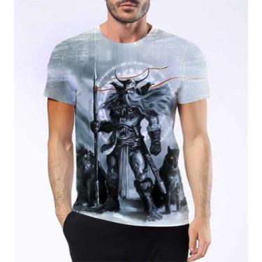 Imagem de Camisa Camiseta Odin Deus Nórdico Asgard Chefe Guerra Hd 4 - Estilo Kr