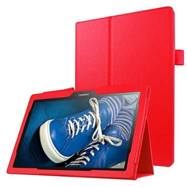 Imagem de YUNCHAO Caixa de telefone Textura Litchi Caixa de couro de cor sólida horizontal com suporte para lenovo tab 2 A10-30 X30F & Tab 2 A10-70F, 10,1 polegadas capa para celular