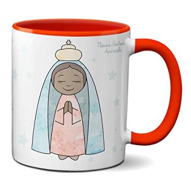 Imagem de Caneca Padroeira Do Brasil Mãezinha Cuida De Nós Amém! (Vermelha)