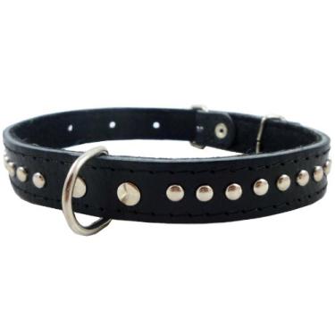 Imagem de Coleira acolchoada para cachorro Dogs My Love de couro genuíno 38 cm x 15 cm de largura, cabe em poodle de pescoço de 25,4 cm a 33 cm, chihuahua, filhotes