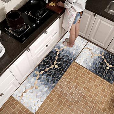 Imagem de SHENGANG Tapete de cozinha à prova de óleo à prova d'água tapete de banho antiderrapante macio para quarto tapete de chão para sala de estar tapete de porta tapete de cozinha, 3,40x60/120 cm