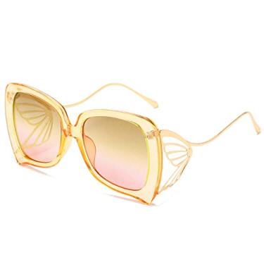 Imagem de Óculos de sol moda ouro corrente de metal quadrado óculos de sol de luxo designer feminino/masculino tons uv, 4, tamanho único