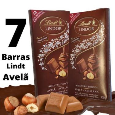 Imagem de 7 Tabletes Cremosos De Chocolate Lindt Singles Avelã 100G