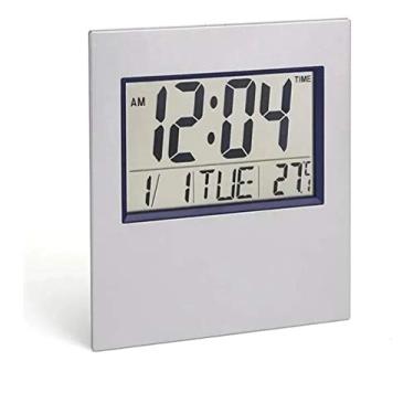 Imagem de Relógio de mesa e parede digital quadrado data temperatura